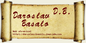 Daroslav Basalo vizit kartica